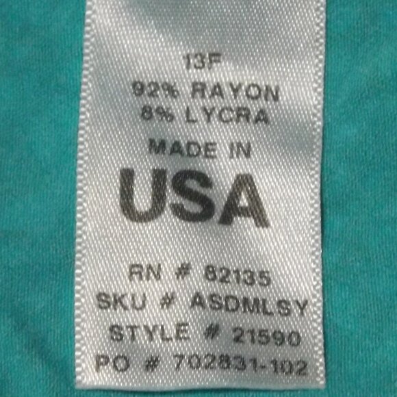 FRESH PRODUCE Summer Dress, XS, Aqua Blue, Straps, Smocked Back, Asym hem - Picture 11 of 12